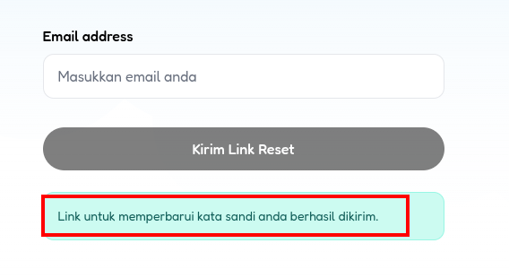 Cara Reset Password Member Area