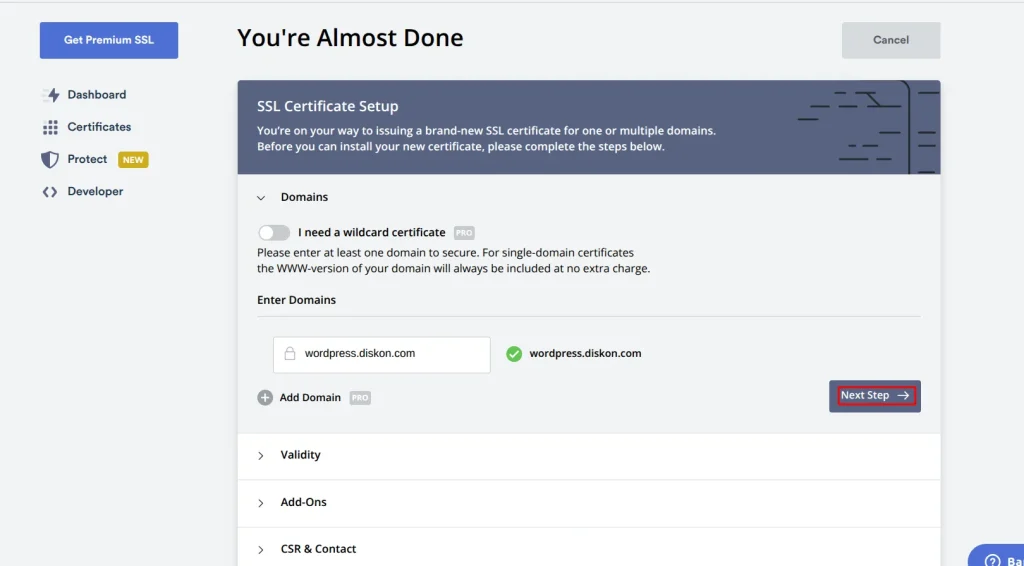 Cara Setting SSL Panel Diskon.com