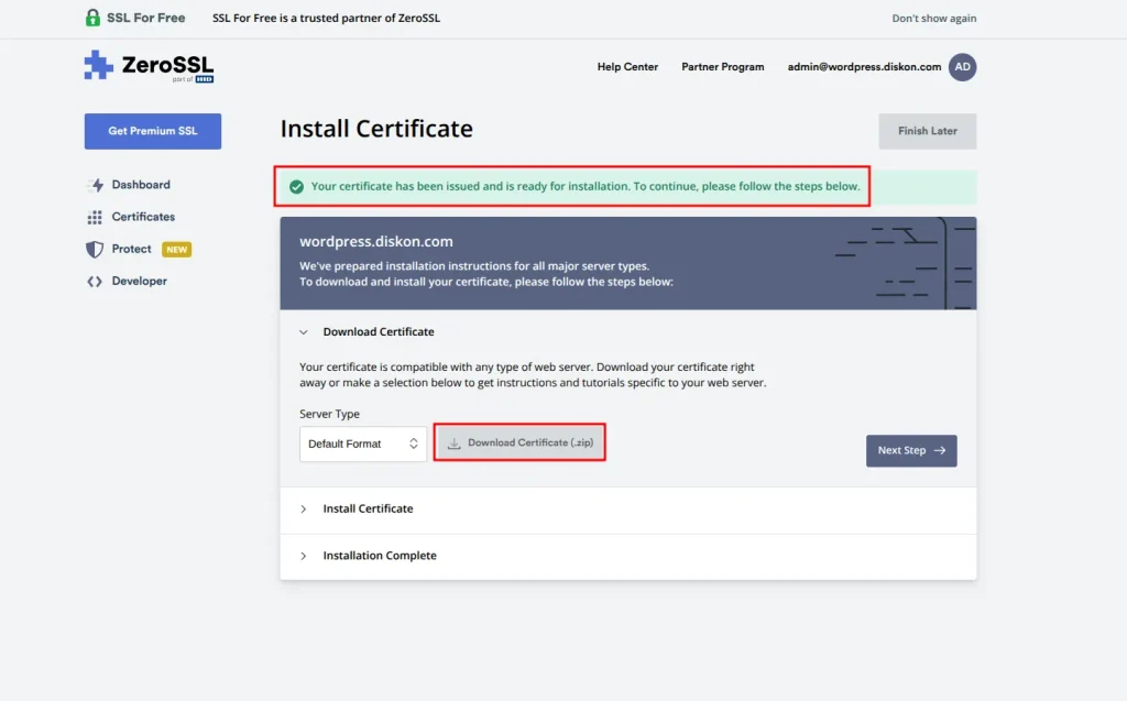 Cara Setting SSL Panel Diskon.com