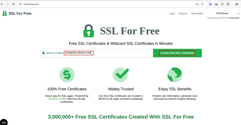 Cara Setting SSL Panel Diskon.com
