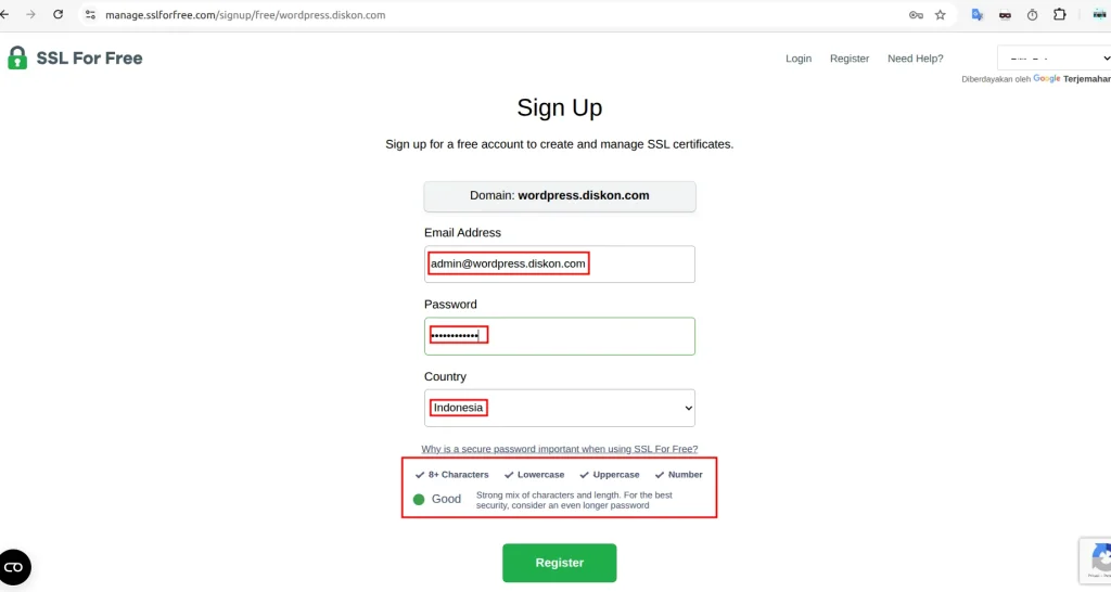 Cara Setting SSL Panel Diskon.com