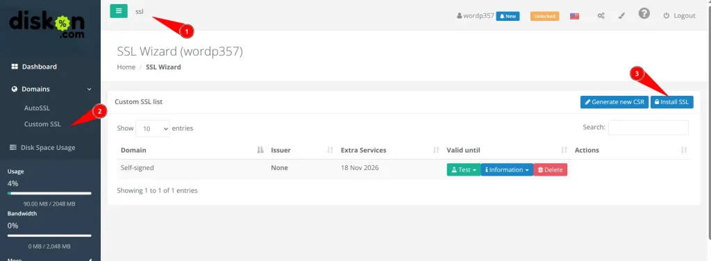 Cara Setting SSL Panel Diskon.com
