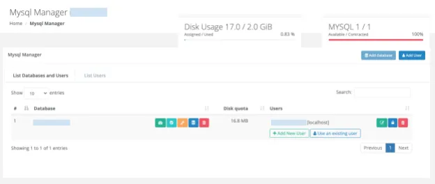 batas database MySQL hosting gratis