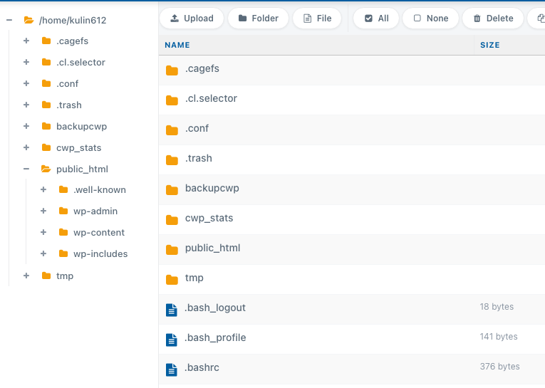 tampilan File Manager CWP Hosting Gratis Diskon.com
